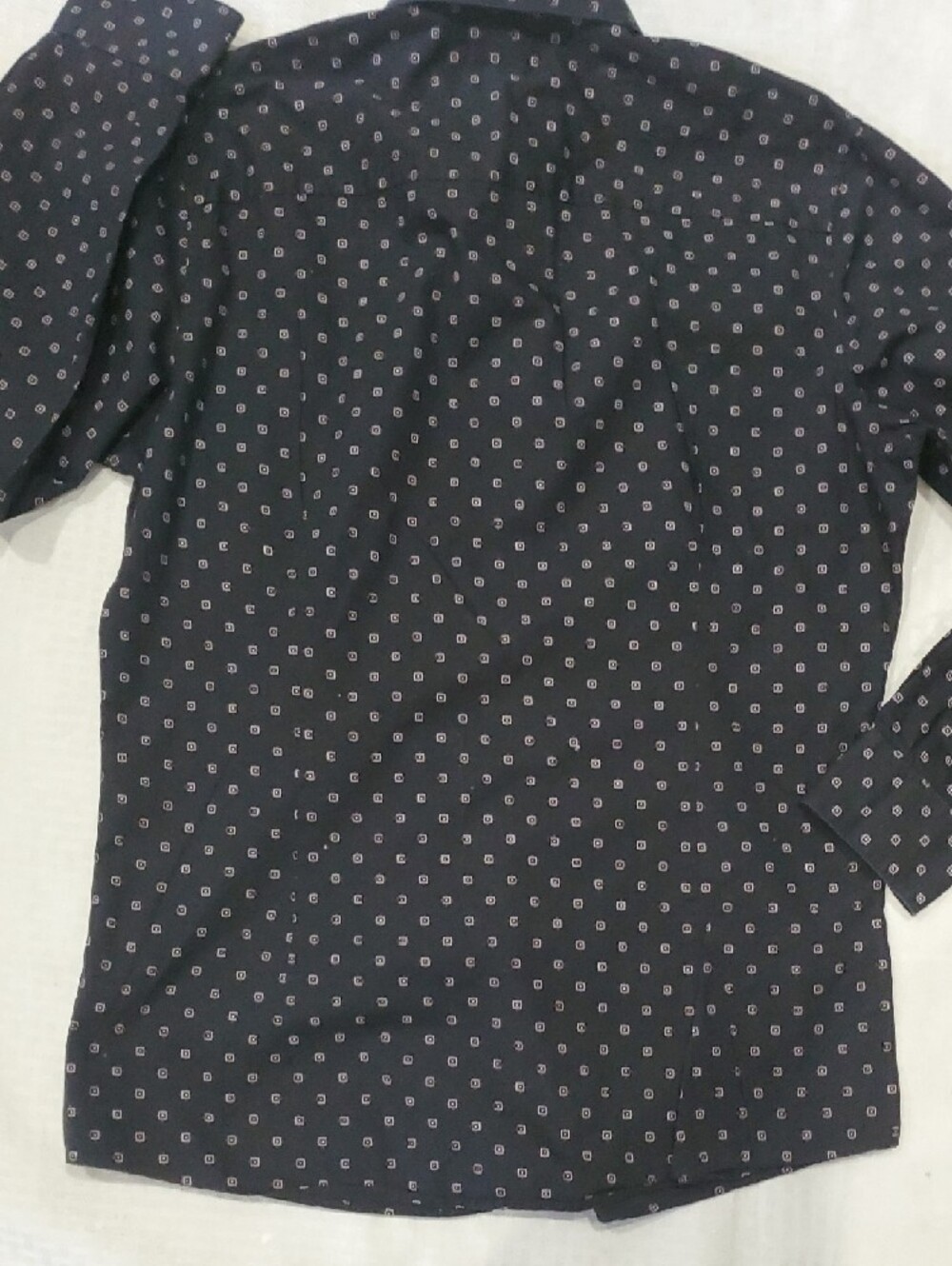 Bar III Black Button-Down Shirt with Small White Dot Pattern - Picture 9 of 13